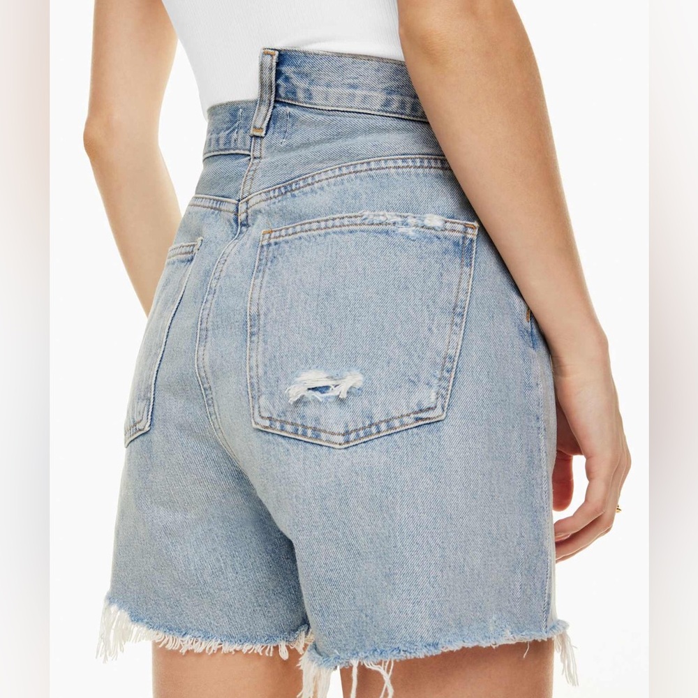 Agolde criss cross jean shorts - Picture 3 of 8